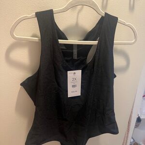 Sparkling Black Sleeveless Top